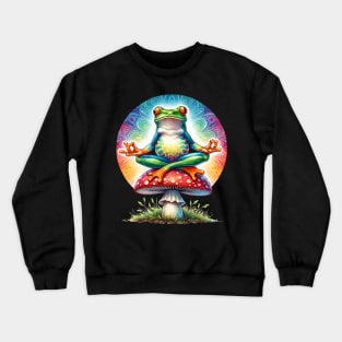 Frog Yogi | Mushroom Yoga | T Shirt Design Crewneck Sweatshirt